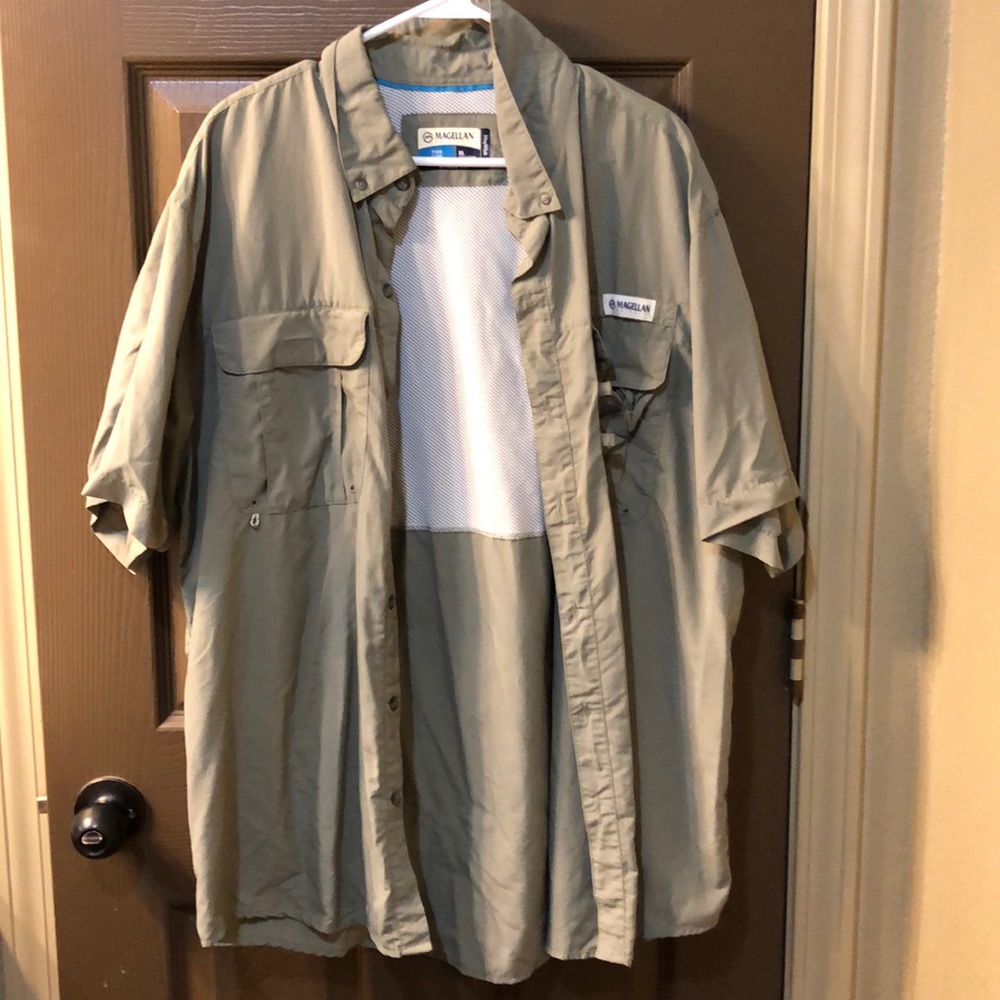 Faded Green Magellan Fishing Button Down